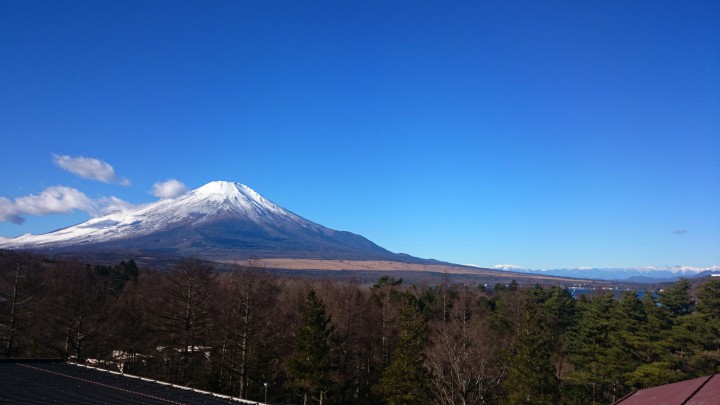 屋上からの富士山は絶景です