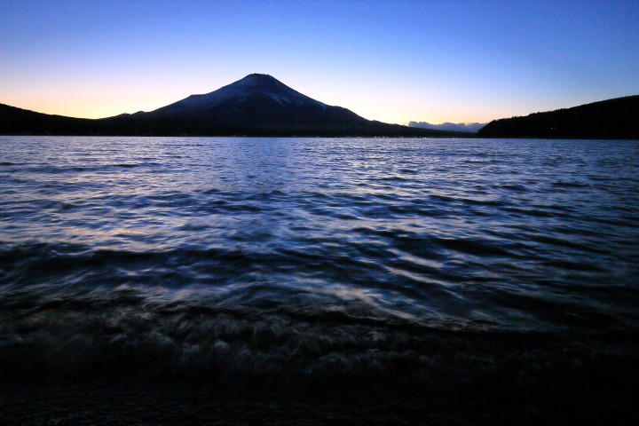 日没富士山はいつも幻想的です