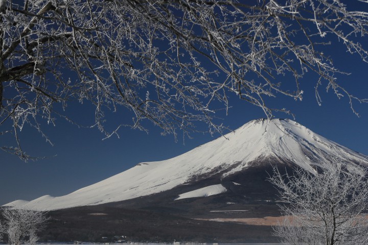 山中湖からの富士山は絵になります。きれいです。