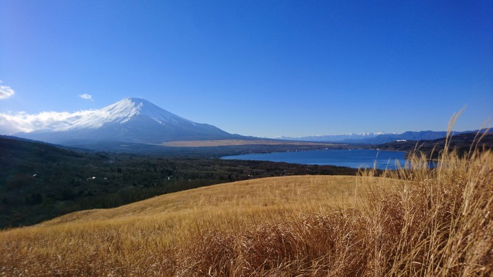 山中湖の明神山展望台付近からの富士山