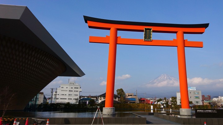 静岡県富士山世界遺産センターからの富士山、きれいでした。